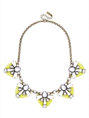 BaubleBar Yellow and White Floral Cluster Fashion Necklace